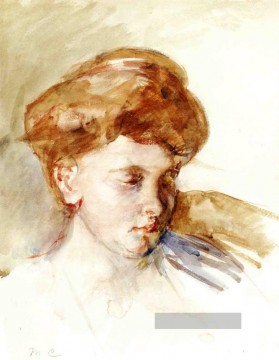Mary Cassatt Werke - Kopf einer jungen Frau Mütter Kinder Mary Cassatt